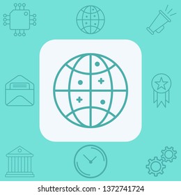 Globe vector icon sign symbol
