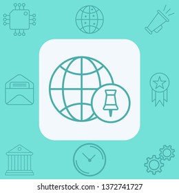 Globe vector icon sign symbol