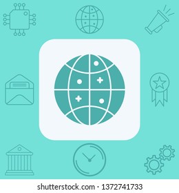 Globe vector icon sign symbol