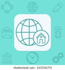 Globe vector icon sign symbol