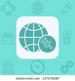 Globe vector icon sign symbol