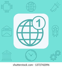 Globe vector icon sign symbol