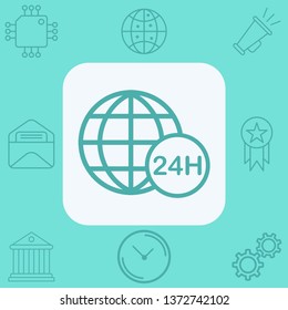 Globe vector icon sign symbol