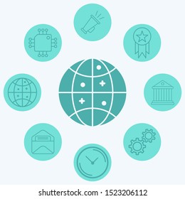 Globe vector icon sign symbol