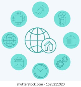 Globe vector icon sign symbol
