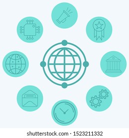 Globe vector icon sign symbol