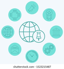 Globe vector icon sign symbol