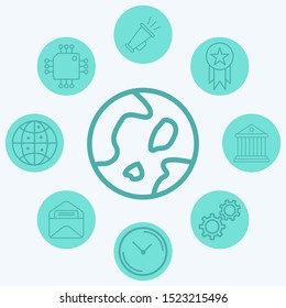Globe vector icon sign symbol
