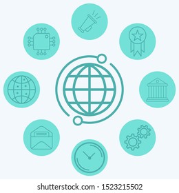 Globe vector icon sign symbol