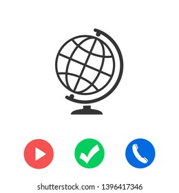 Globe vector icon. Vector web design
