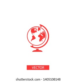 Globe vector icon. Vector web design