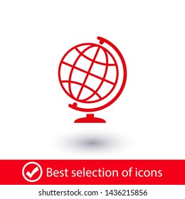 Globe vector icon. Vector web design