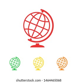 Globe vector icon. Vector web design