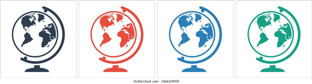 Globe vector icon. Vector web design