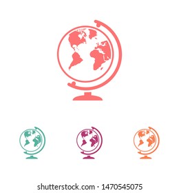 Globe vector icon. Vector web design