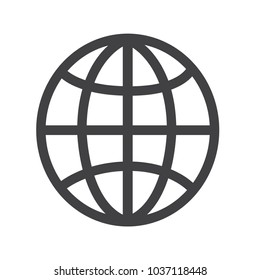 Globe vector icon, world icon, earth icon