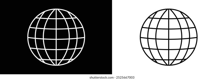 Globe vector icon. World icon set. Earth wide globe sign. Planet symbol flatten in isolated background eps 10.