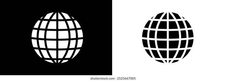 Globe vector icon. World icon set. Earth wide globe sign. Planet symbol flatten in isolated background eps 10.