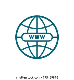 globe vector icon, world symbol, globe icon in trendy flat style 