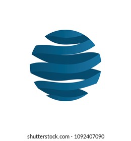 Globe vector / icons logo design concept circle blue  illustration isolated water theme