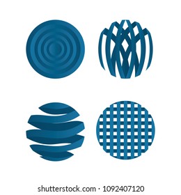 Globe vector / icons logo design concept circle blue  illustration isolated water theme