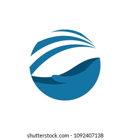 Globe vector / icons logo design concept circle blue  illustration isolated water theme