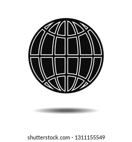 Globe vector icons, planet Earth. Vector illustration.