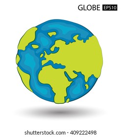 Globe. vector Illustration.