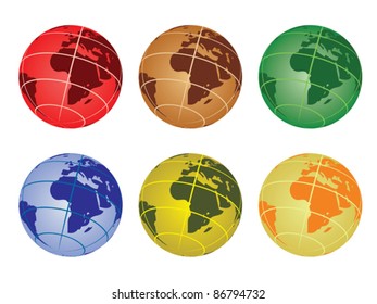 globe vector illustration - africa