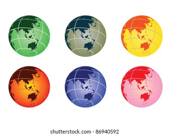 globe vector illustration - australia