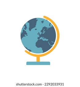 Globe vector illustration colored icon
