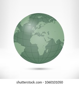 Globe vector illustration isolated on white background