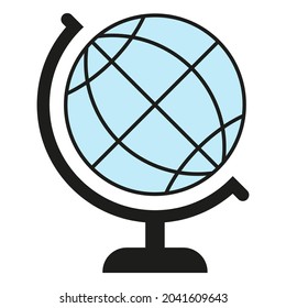 Globe. Vector illustration isolated on white background.