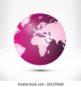 Globe vector illustration isolated on white background