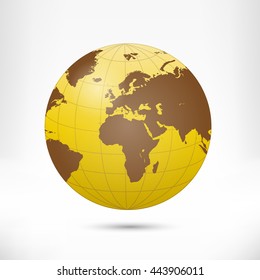 Globe vector illustration isolated on white background