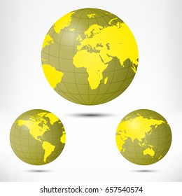 Globe vector illustration isolated on white background