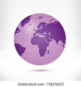 Globe vector illustration isolated on white background