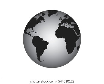 Globe vector illustration on white background
