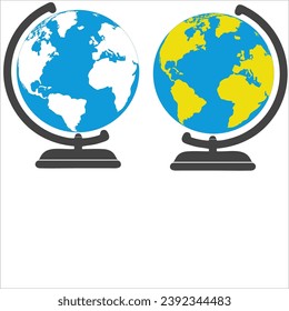 Globe vector illustration. World map in globe.