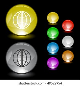 Globe. Vector interface element.