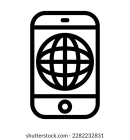 Diseño de iconos de la línea del vector de globo