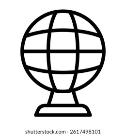 Globe Vector Line Icon Design