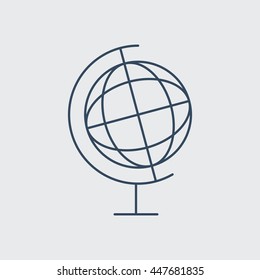 Globe Vector Line Icon. Eps-10