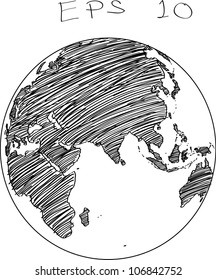 Globe Vector line Illustrator, EPS 10.