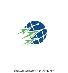 Globe vector logo icon template.