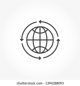 Globe Vector Out Line Icon