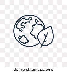 Globe vector outline icon isolated on transparent background, high quality linear Globe transparency concept can be used web and mobile