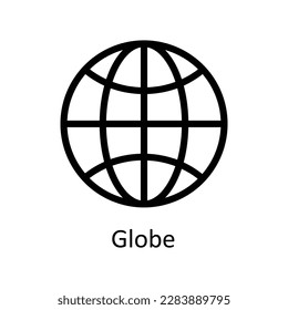 Vector de Globe   iconos de esquema. Material gráfico simple