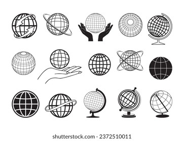 Globe vector for print, Globe clipart, Globe vector illustration