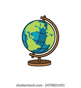 Globe vector symbol, World map, World icon